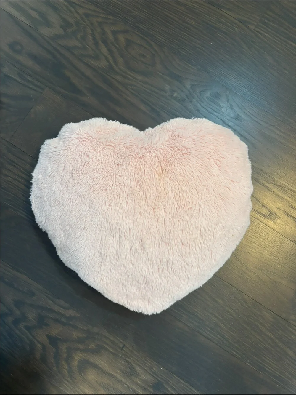 Plush Heart Throw Pillow - Soft Pink